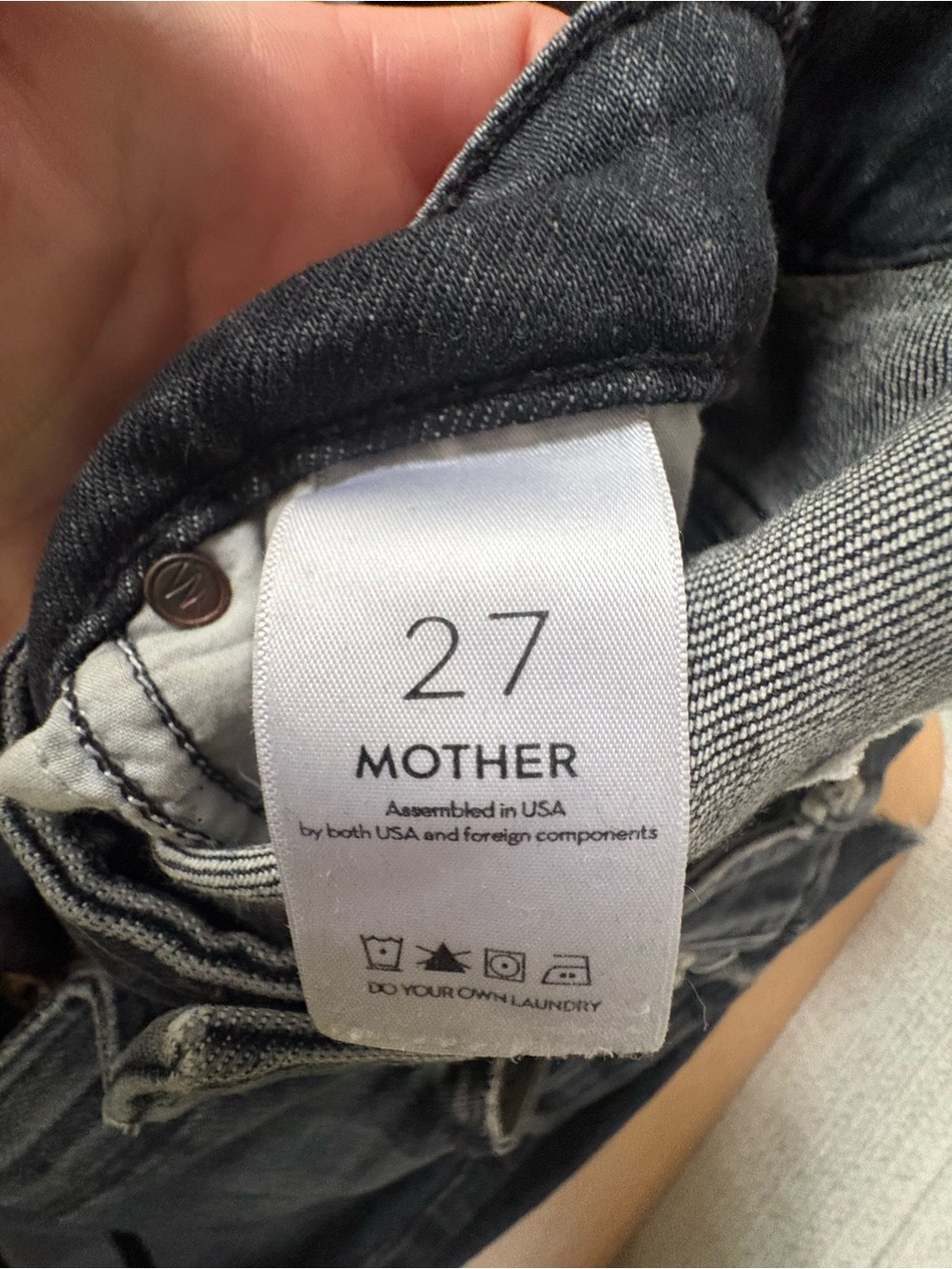 MOTHER Women's Jeans in Dark Gray Wash